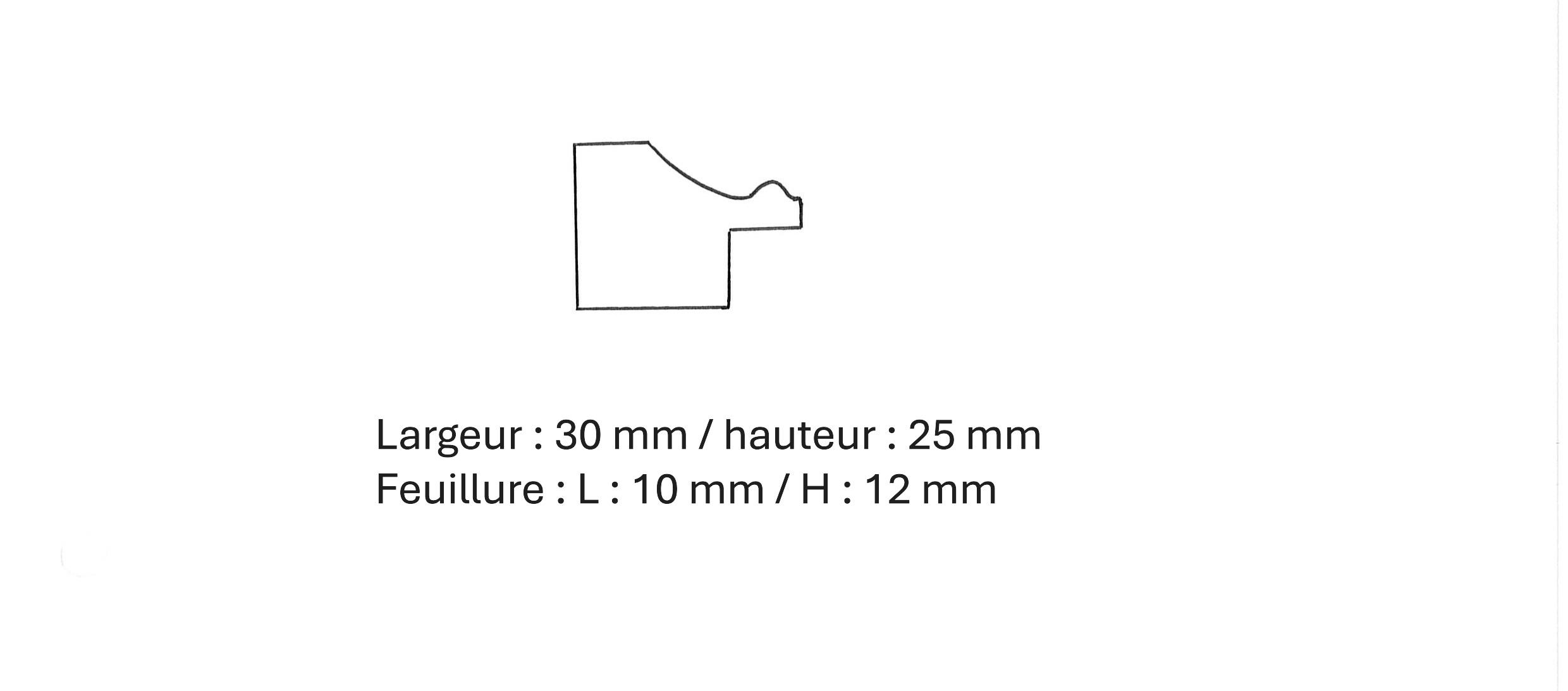Cadre Marie-Louise creuse 30